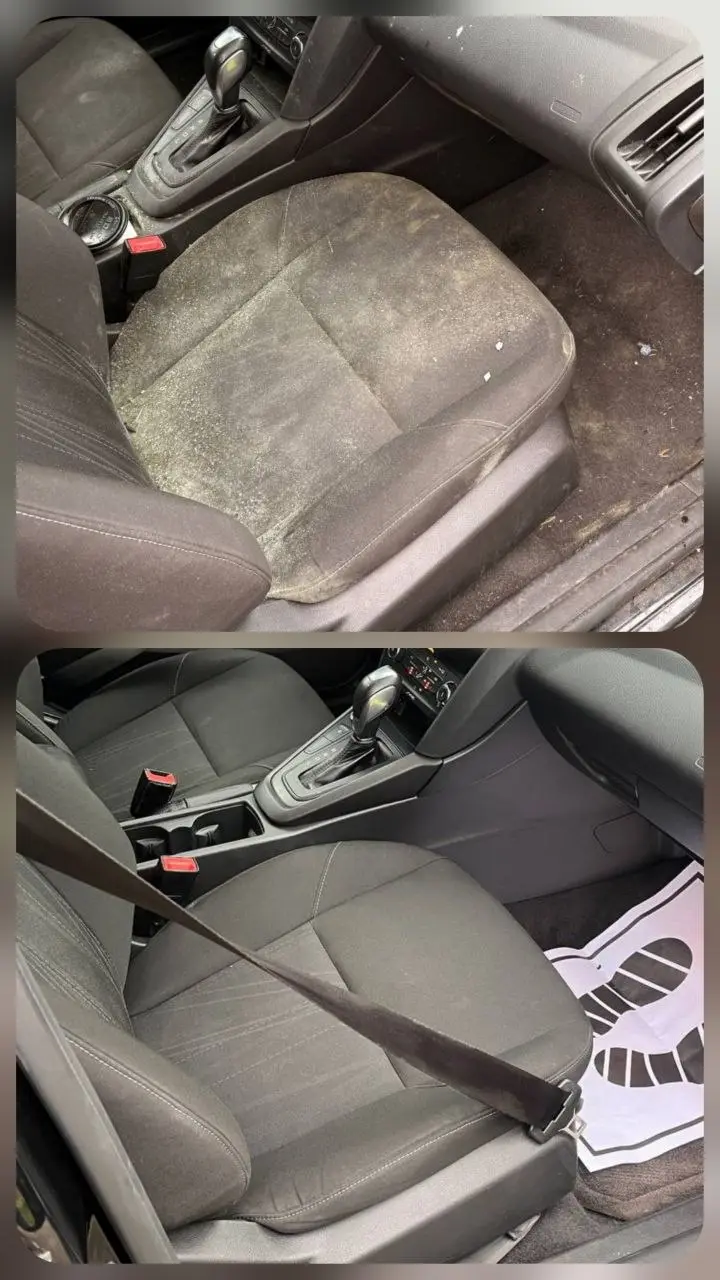 Shampoo extraction before after — ATW Detailing, Bonney Lake, WA